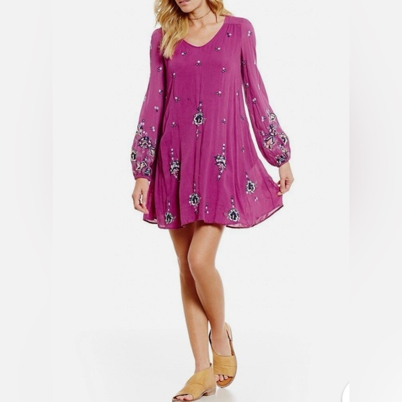 Free People Oxford Embroidered Mimi dress XS - Picture 1 of 14